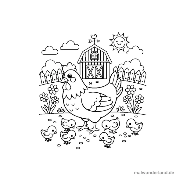 Hühnerfamilie