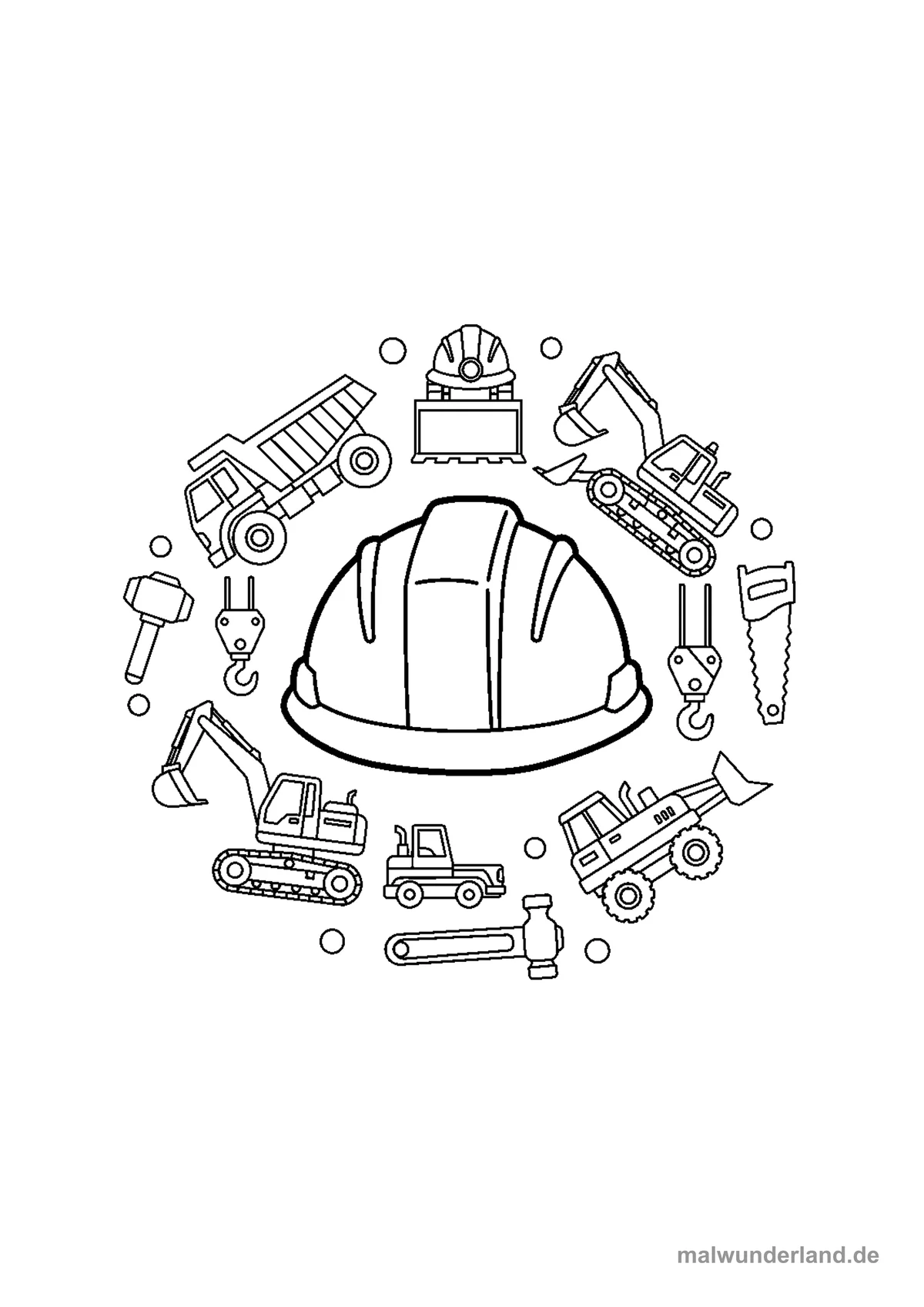 Der Bauhelm – Druckvorschau auf A4