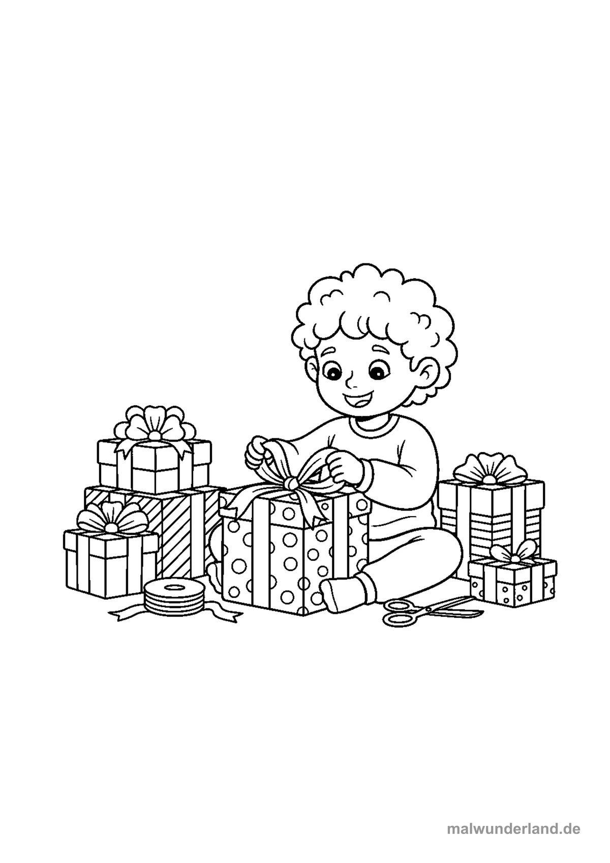 Geschenk einpacken – Druckvorschau auf A4
