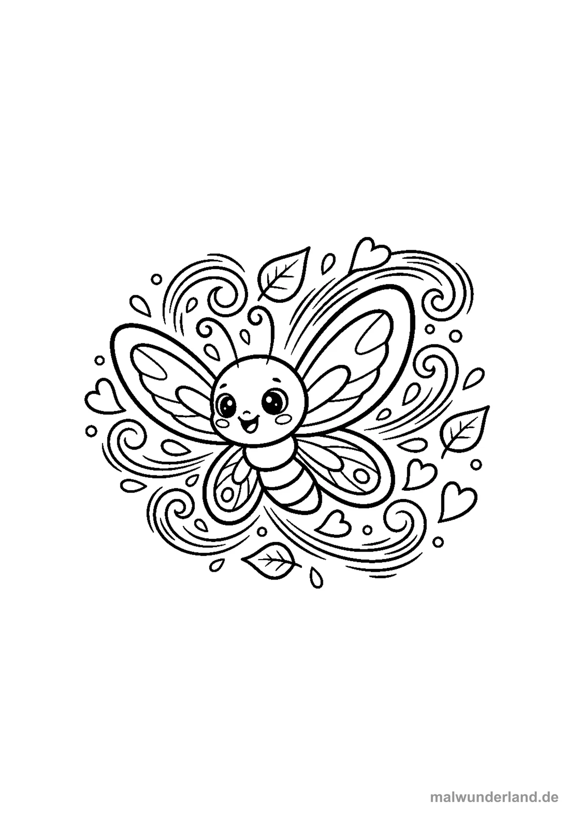 Luft-Schmetterling – Druckvorschau auf A4