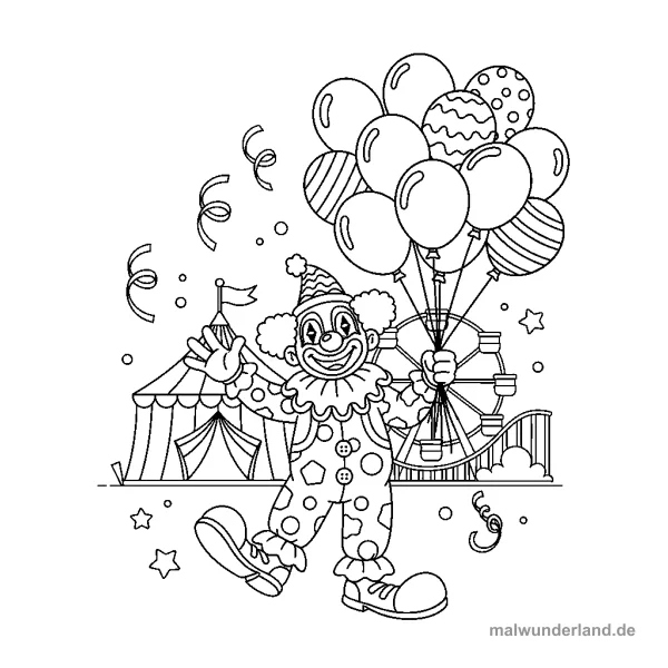 Clown mit Ballons