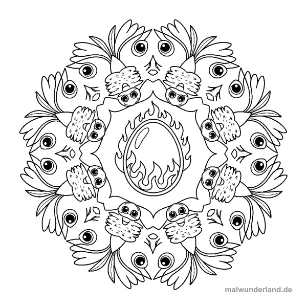 Phönix-Mandala: Wiedergeburt aus der Asche
