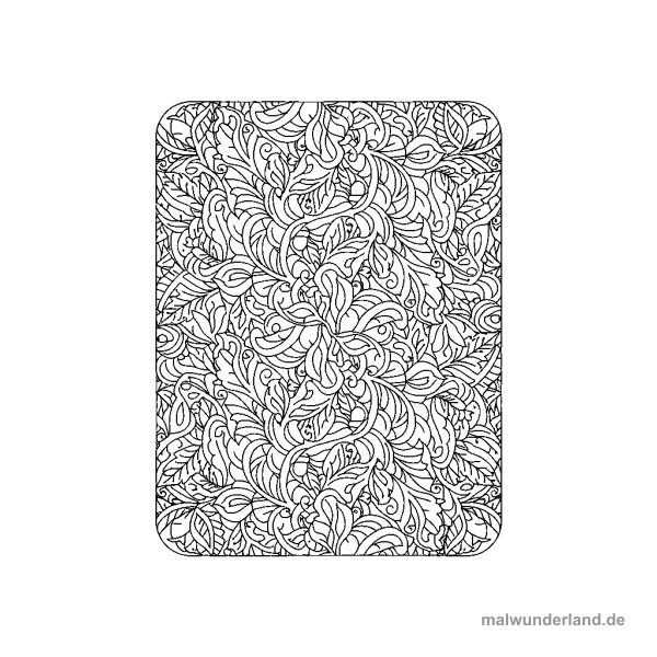 Blätter-Wirbel - Kostenloses Ausmalbild zum Ausdrucken