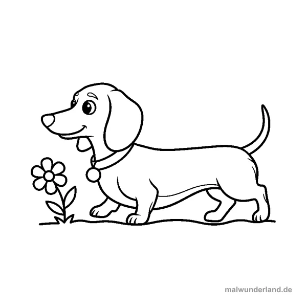 Dackel beim Gassi