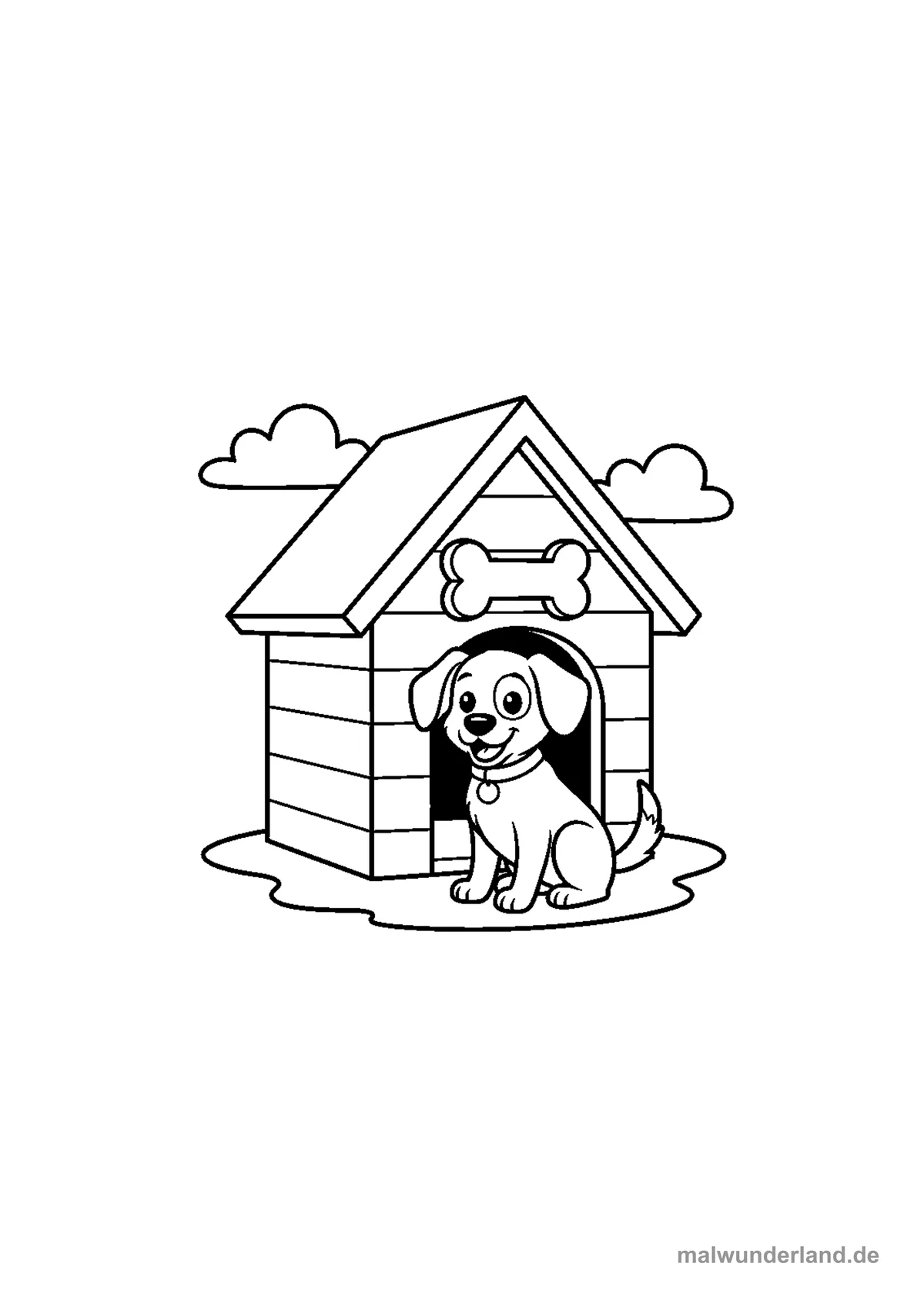 Hundehütte – Druckvorschau auf A4
