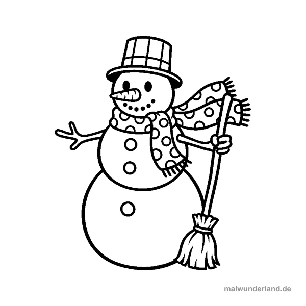 Schneemann mit Mütze