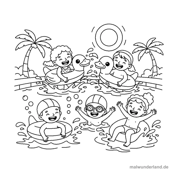 Kinder im Pool