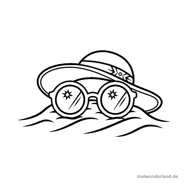 Sonnenbrille und Hut