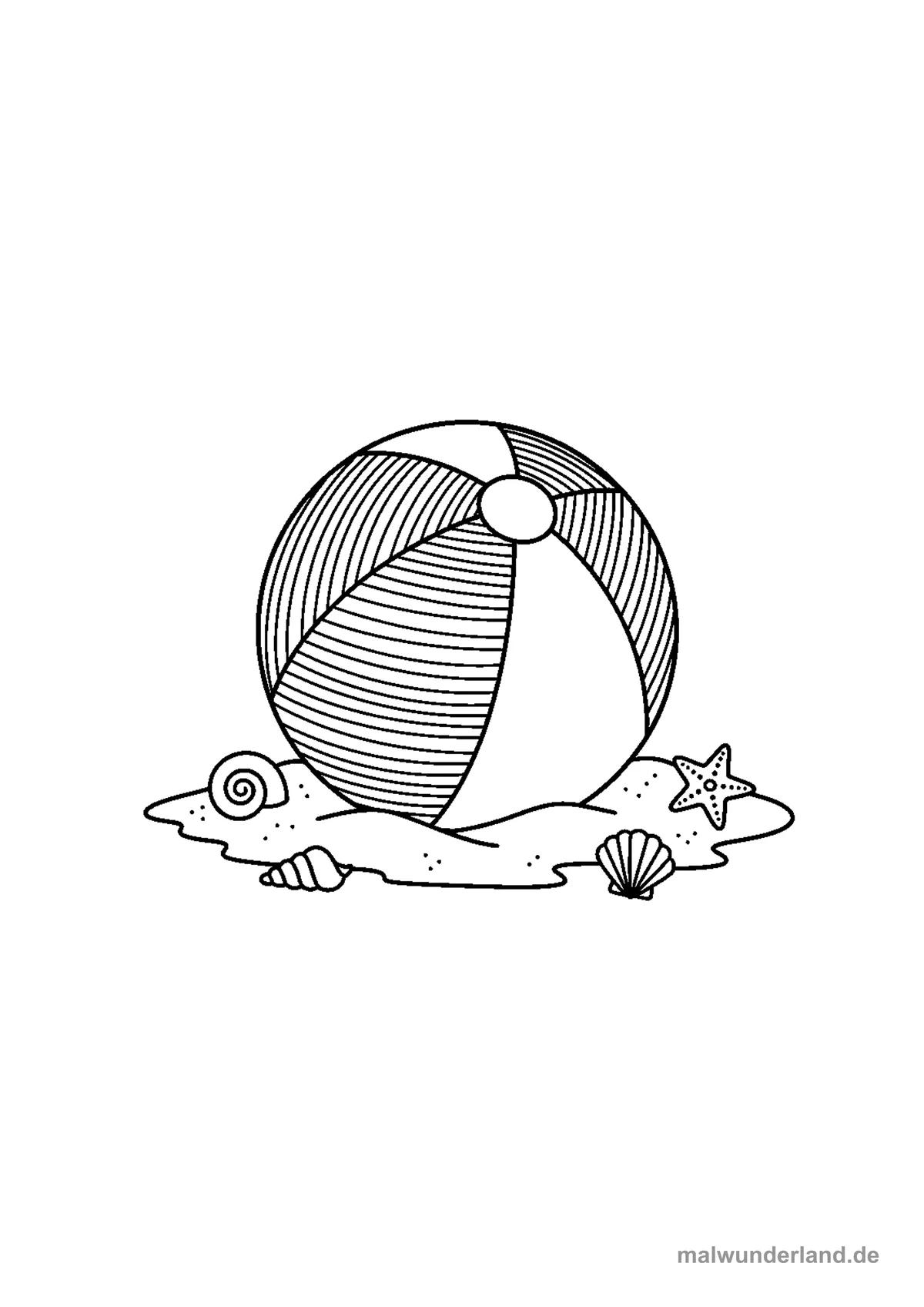 Strandball – Druckvorschau auf A4
