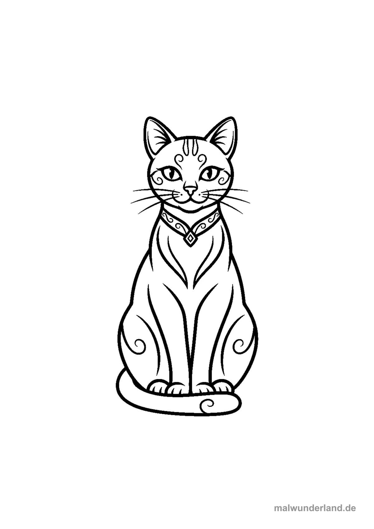 Elegante Katze – Druckvorschau auf A4