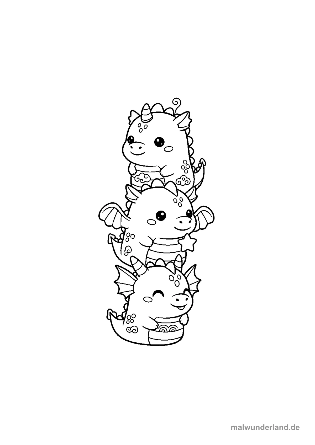 Drachen-Totem – Druckvorschau auf A4