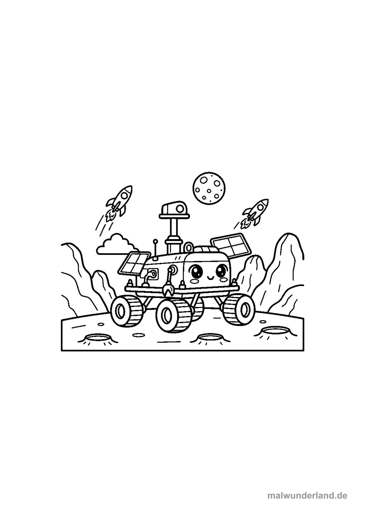 Marsroboter – Druckvorschau auf A4
