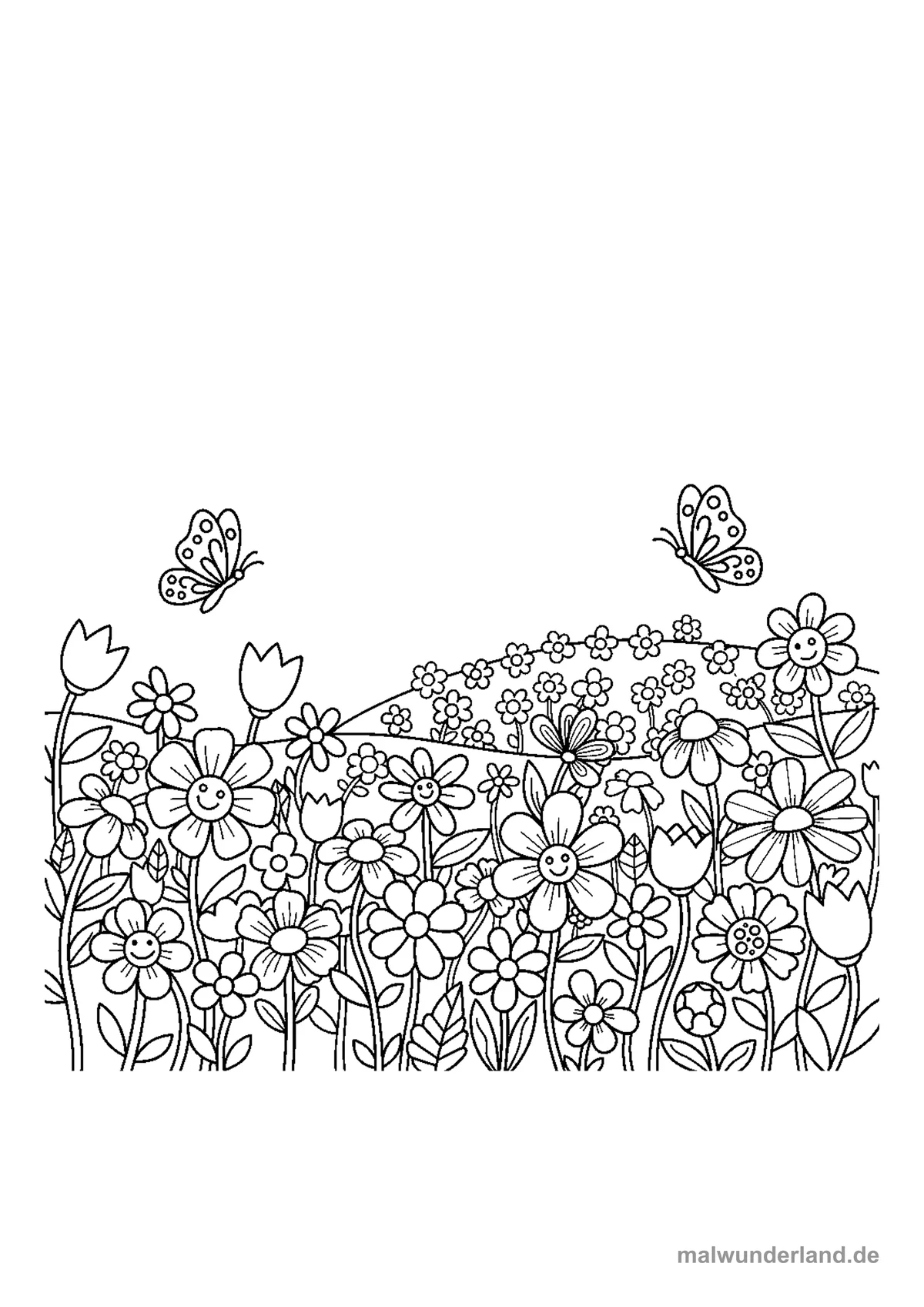 Blumenwiese – Druckvorschau auf A4