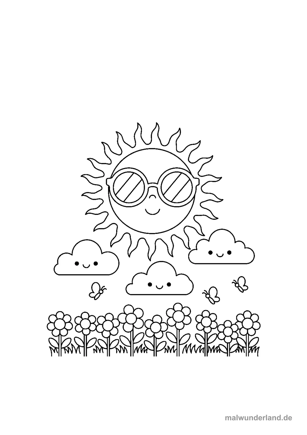 Sonniger Tag – Druckvorschau auf A4