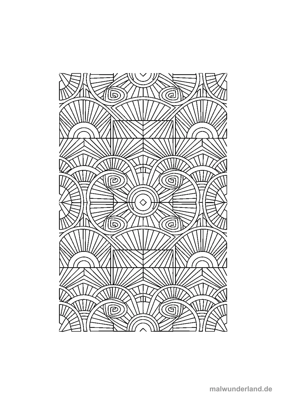 Art Deco inspiriert – Druckvorschau auf A4