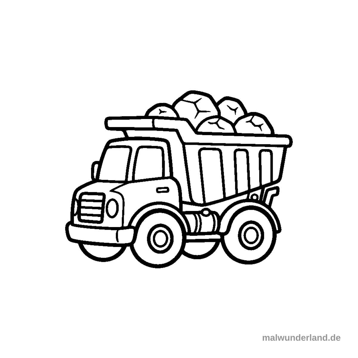 Der kleine Kipplaster - Kostenloses Ausmalbild zum Ausdrucken