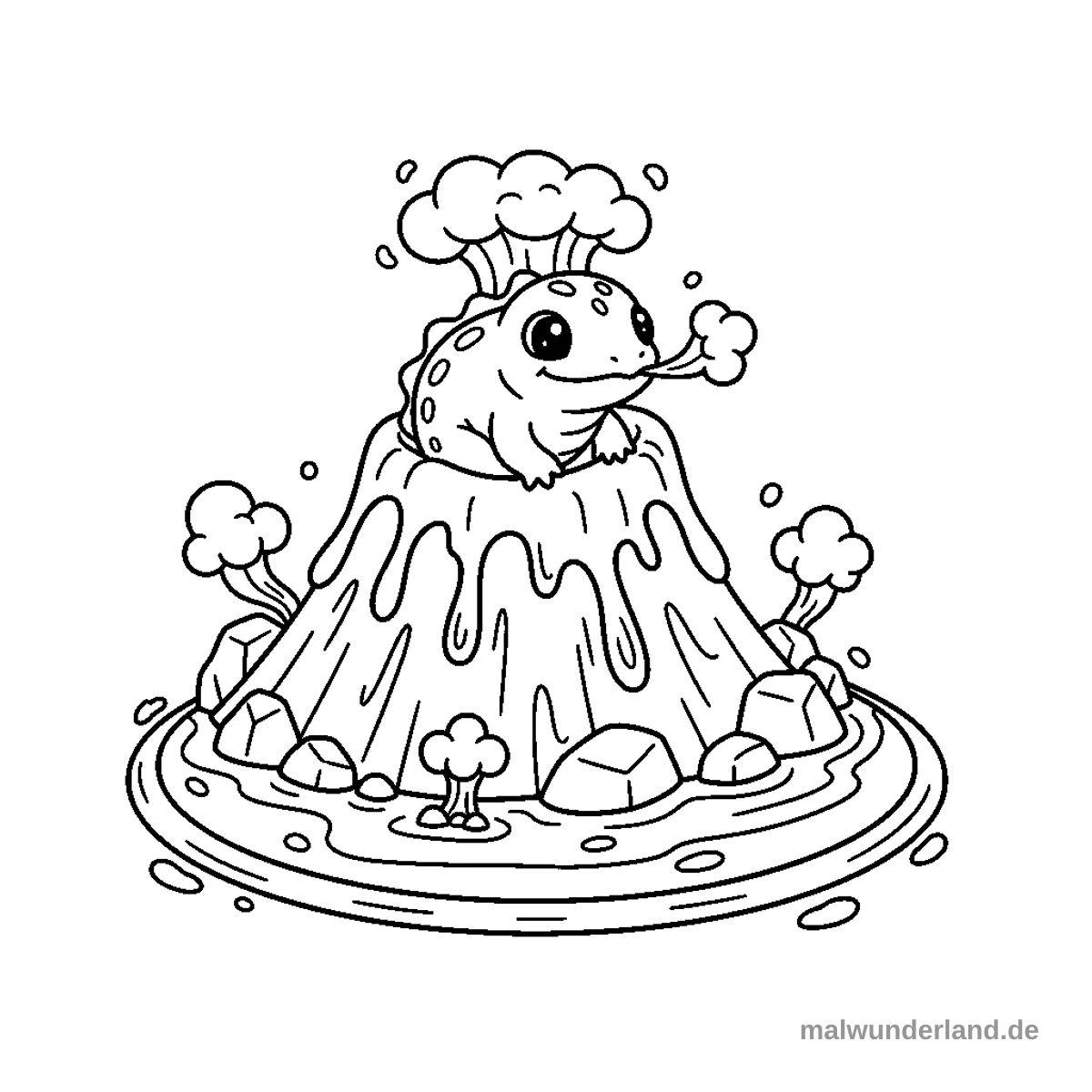 Feuer-Salamander - Kostenloses Ausmalbild zum Ausdrucken