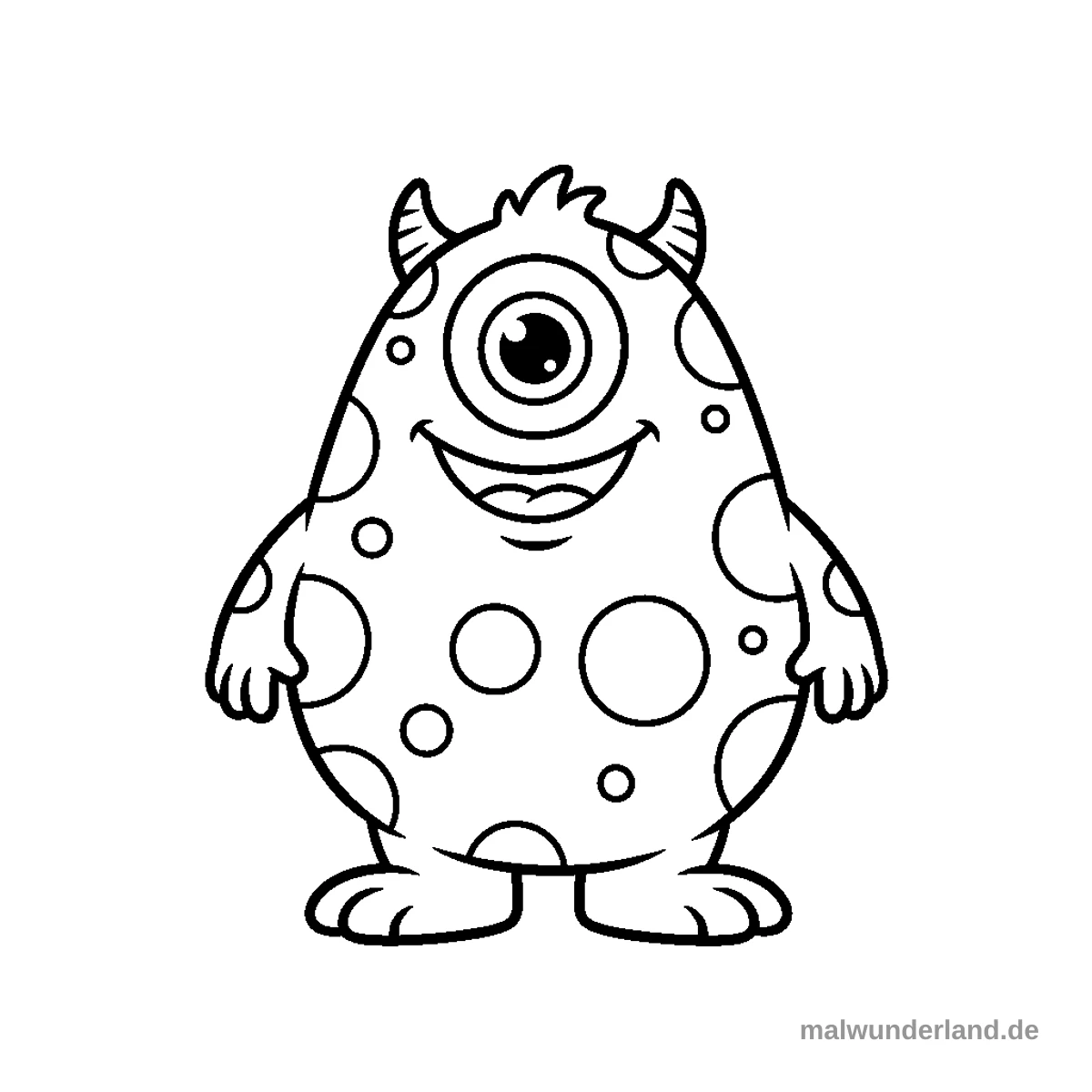 Einäugiges Monster - Kostenloses Ausmalbild zum Ausdrucken