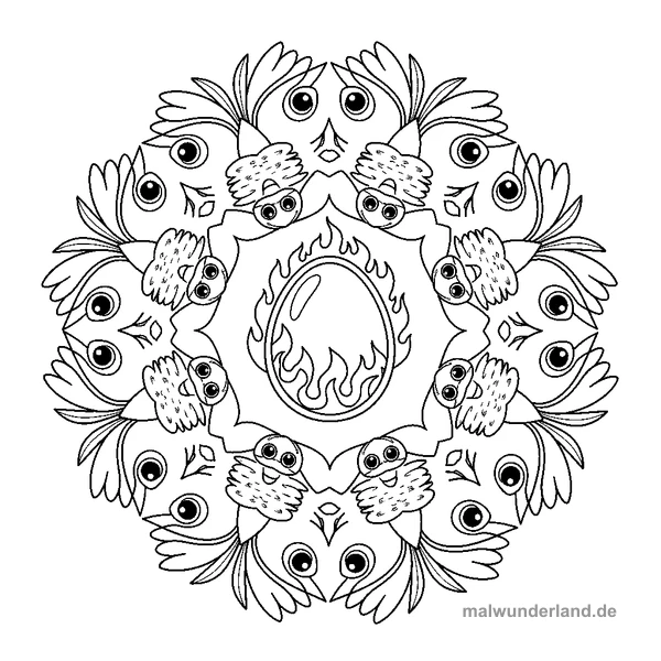 Phönix-Mandala: Wiedergeburt aus der Asche