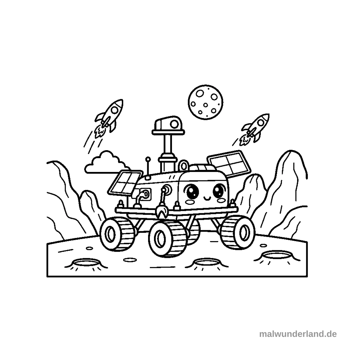 Marsroboter - Kostenloses Ausmalbild zum Ausdrucken