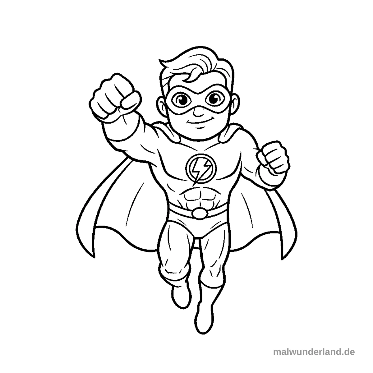 Maskierter Held - Kostenloses Ausmalbild zum Ausdrucken