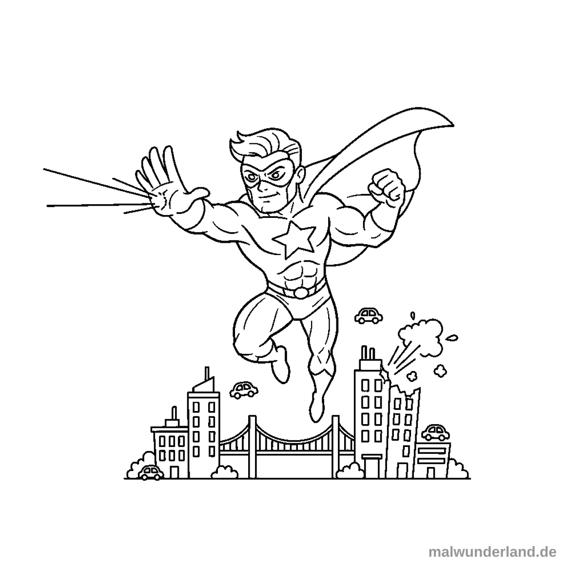 Stadt retten - Kostenloses Ausmalbild zum Ausdrucken