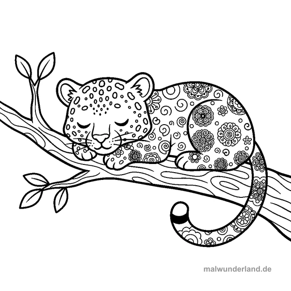 Leopard auf einem Ast