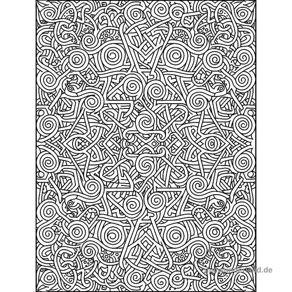 Komplexes Labyrinth - Kostenloses Ausmalbild zum Ausdrucken