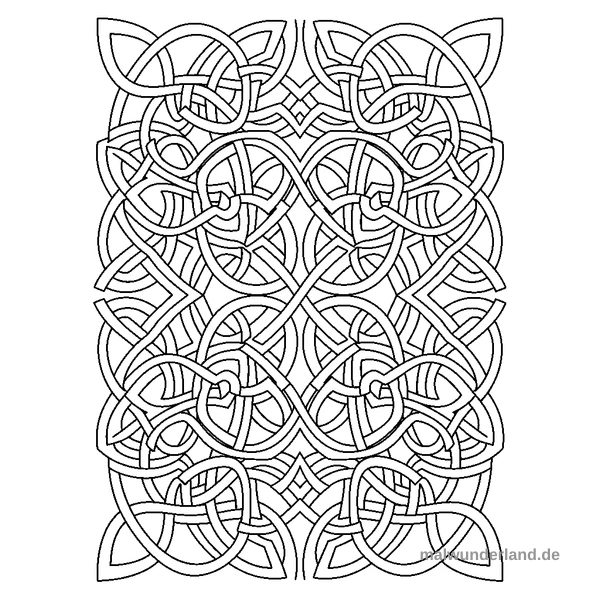 Verschlungenes Knotendesign - Kostenloses Ausmalbild zum Ausdrucken