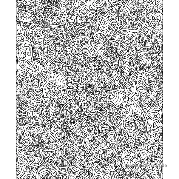 Wirbelnde Linien - Kostenloses Ausmalbild zum Ausdrucken